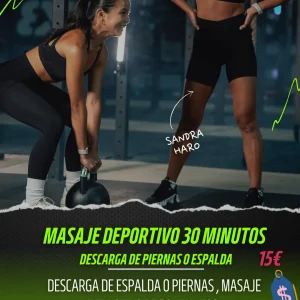 Masaje deportivo 30 minutos